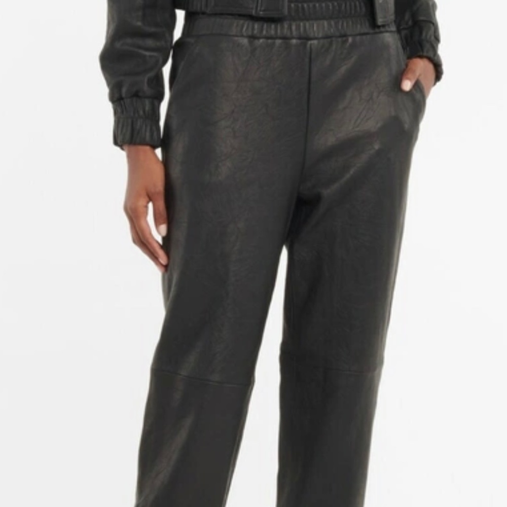 BRAND NEW VERONICA BEARD LEATHER JOGGERS